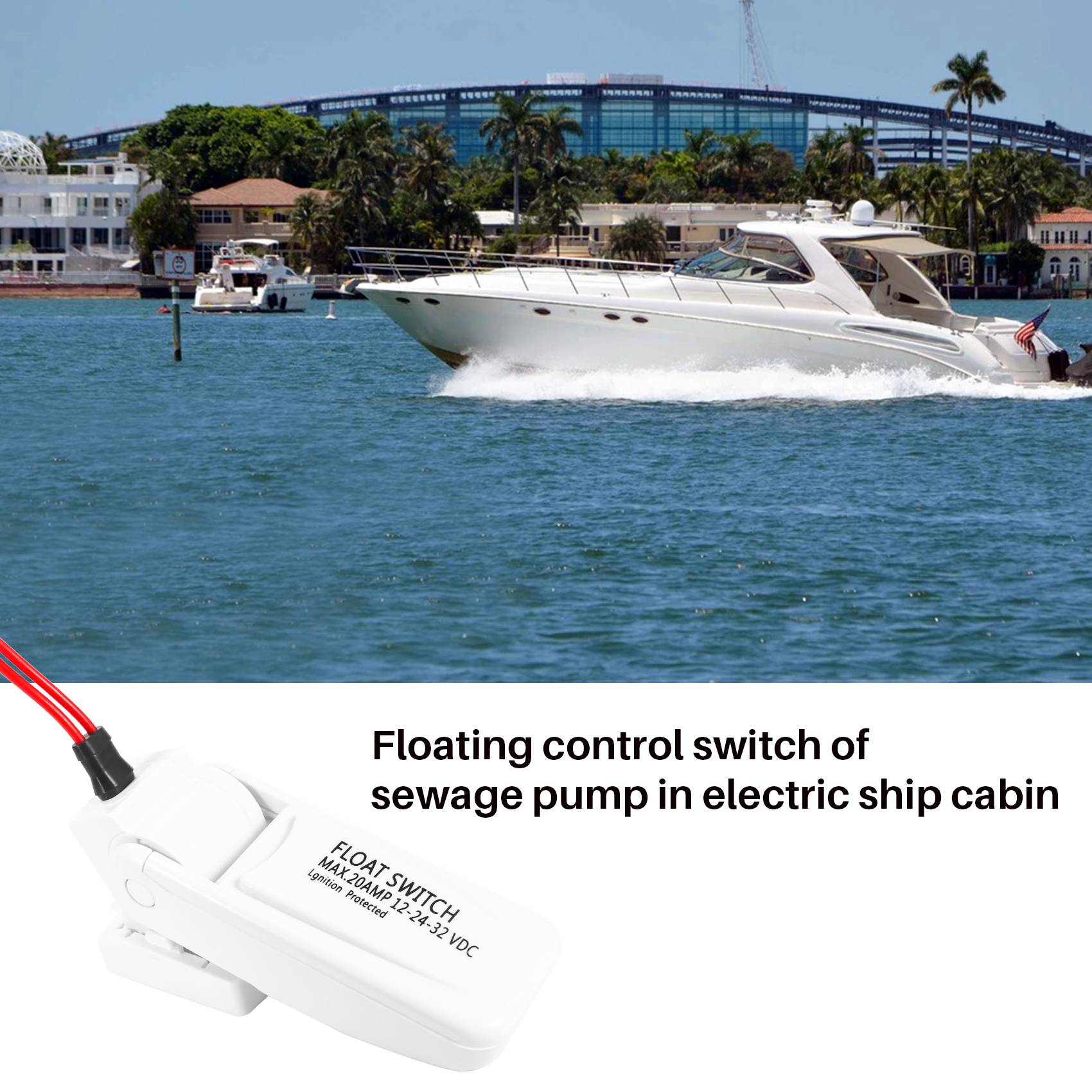 Fishing Boat Bilge Pump - Поплавковый выключатель насоса AASS-Bilge, автоматический 12