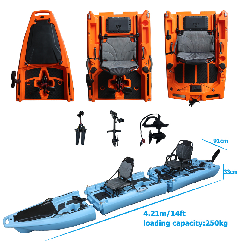 Fishing Boat Seat - 14-футовый двухместный разборный педальный каяк с