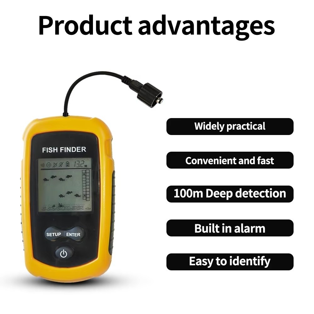 Портативный эхолот с ЖК-экрано – обзор и цена Fishing Boat Depth Finder