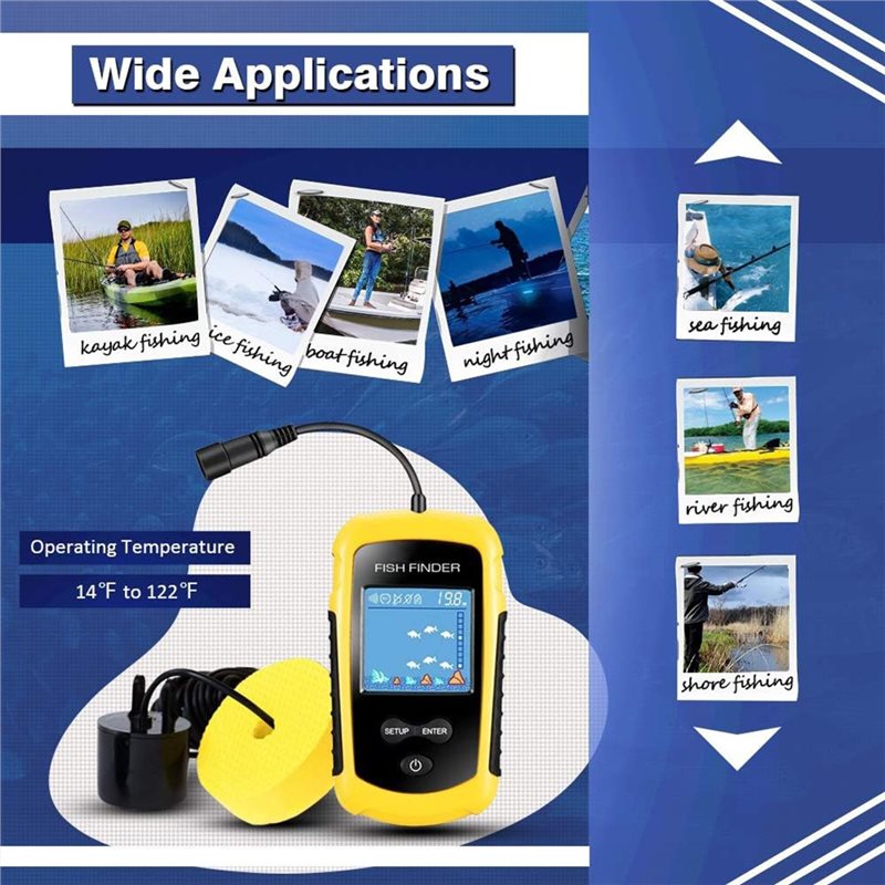 Портативный эхолот ABUE-Kayak  – обзор и цена Fishing Boat Depth Finder