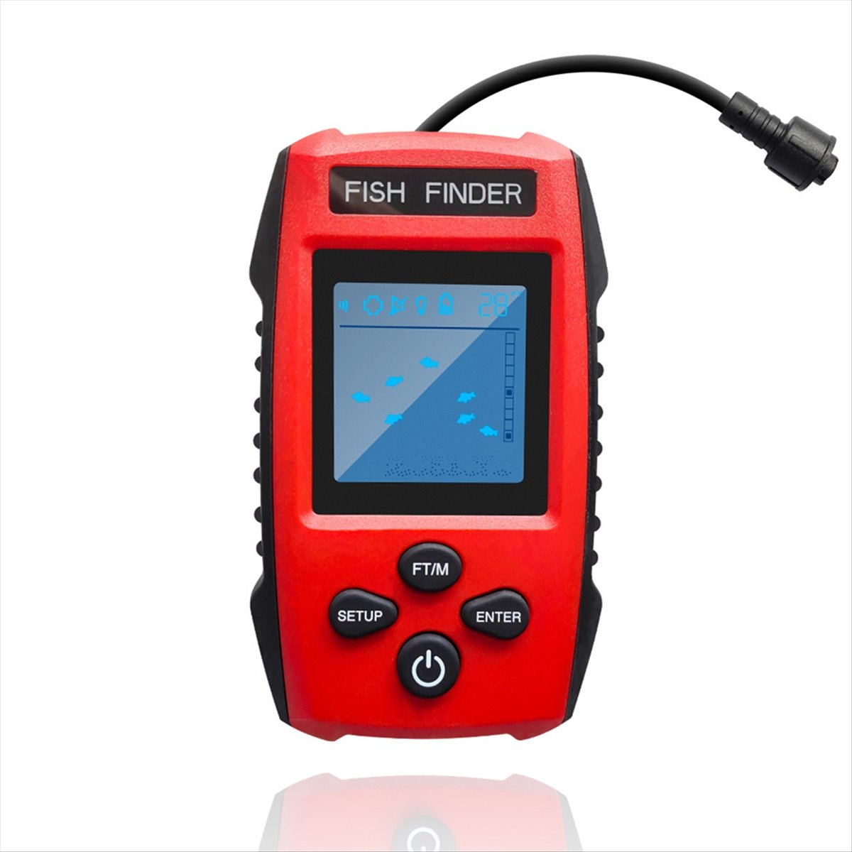 Цветной ЖК-эхолот, проводной э – обзор и цена Fishing Boat Depth Finder